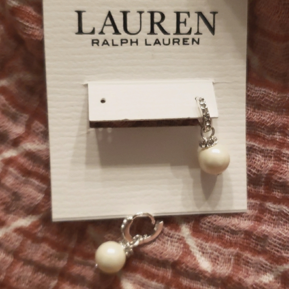 Lauren Ralph Lauren pearl crystal earrings